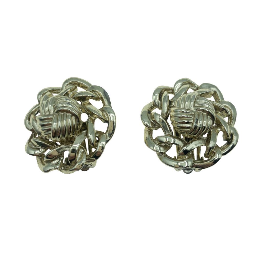 Vintage Coro Gold Knot Clip-On Earrings